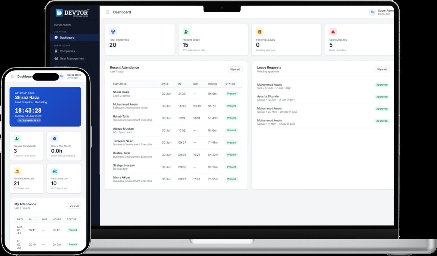HRM Enterprise Suite screenshot